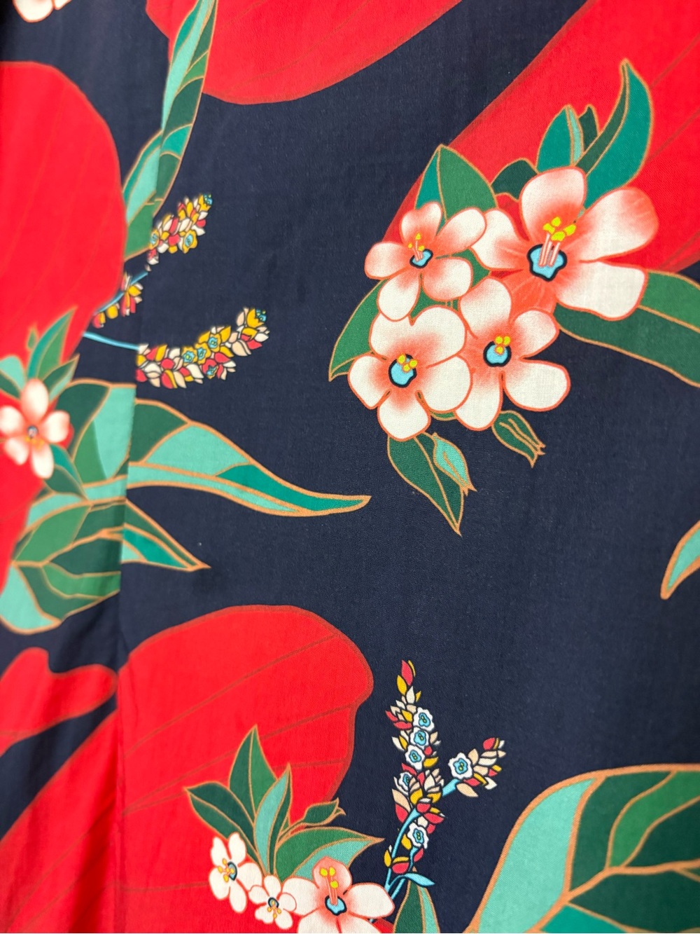 Anthropologie x FARM Rio Jamila Hibiscus Print Midi Dress Red Square Neck M VGUC - Picture 4 of 6
